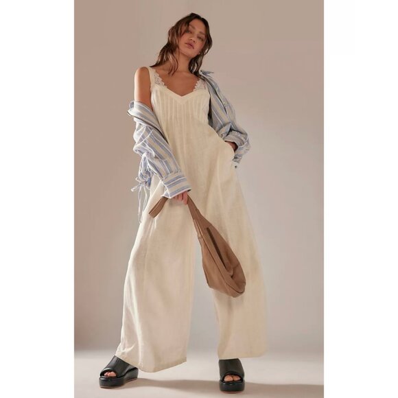 Free People Drifting Dreams One-Piece Onesie LARGE NWT - Picture 1 of 9
